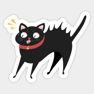 Spooked Cat Sticker